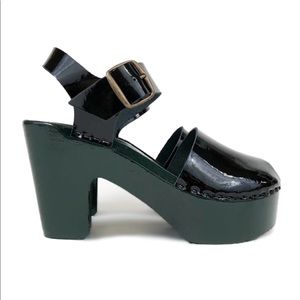 Number 6 Jane patent peep toe